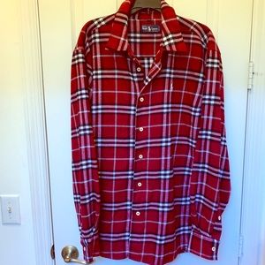 Mens flannel Polo button down
